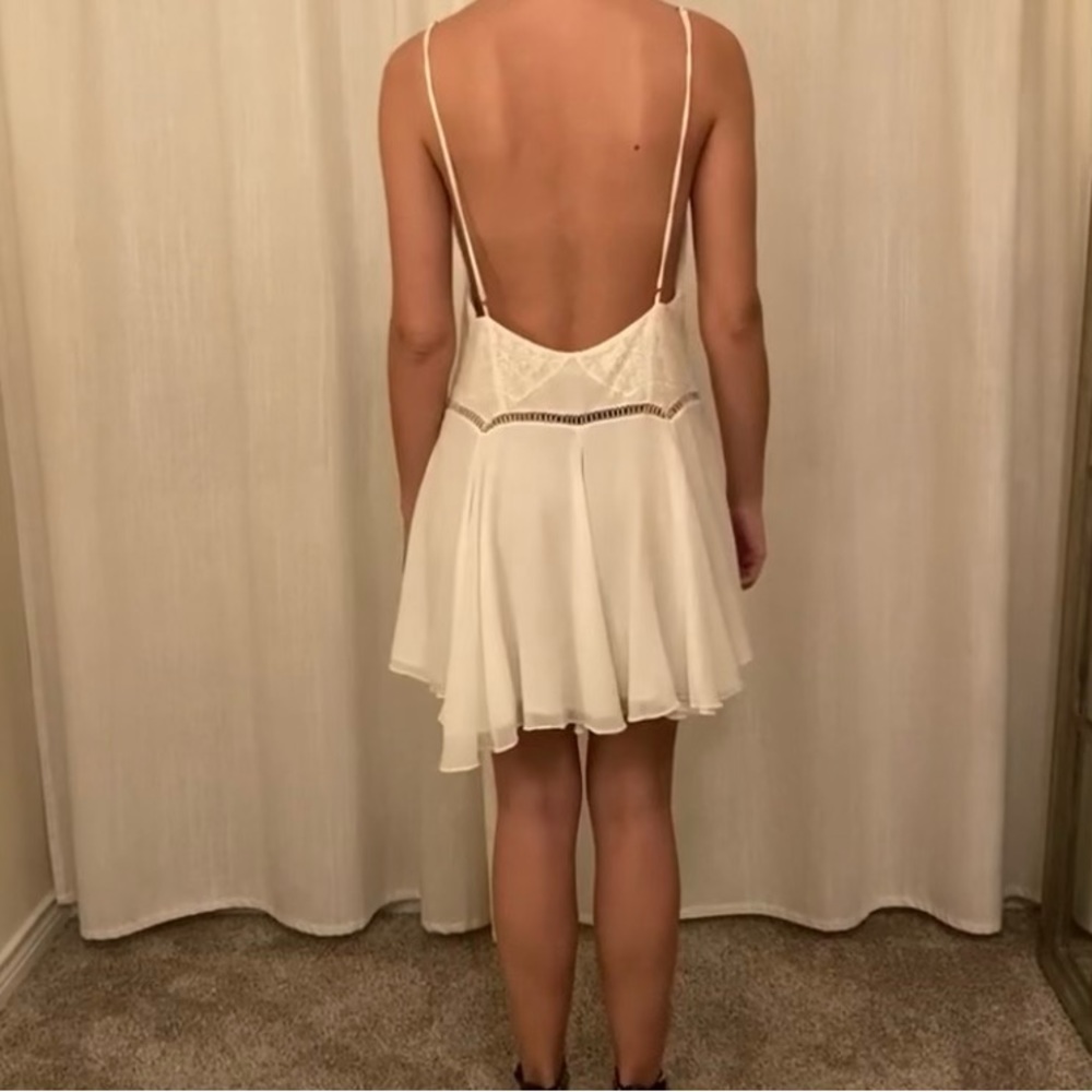 Magali Pascal White Iris Backless Floaty Mini Dre… - image 7